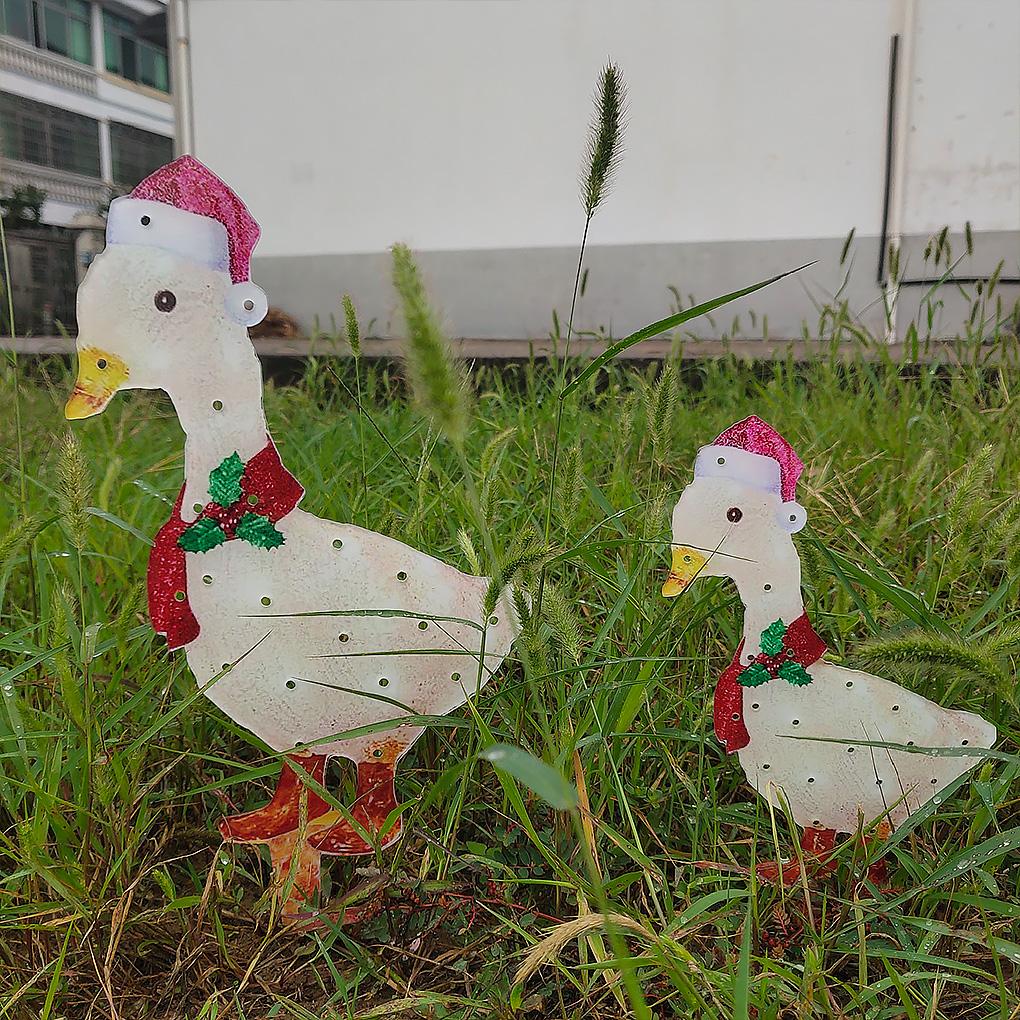 Christmas Lighted Ornament Scarf Artificial Resin Sculpture Decor Lawn Corridor Decoration Holiday Party Prop Craft Gift