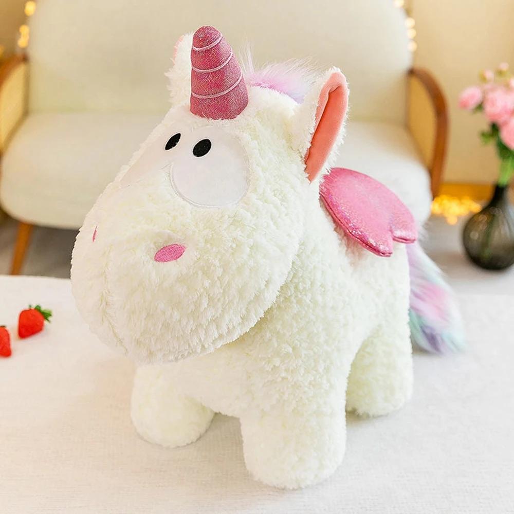 30CM Einhorn Niedliches Plüschtier Kurzes Haar Kissen Mit Schlafpuppe Zum Beruhigen Kindergeburtstag Kreative Weihnachtsgeschenke 30cm