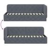 Corner Bed Frame Dark Grey 80 x 200 cm Velvet