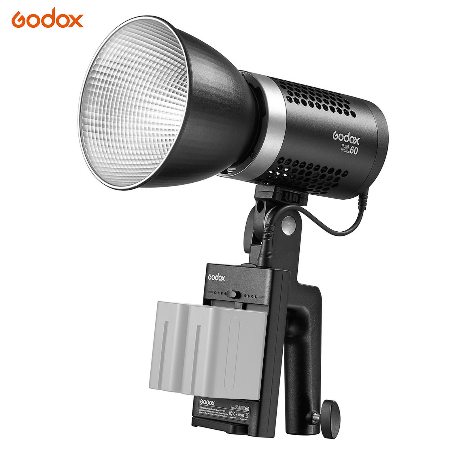 

Godox ML60 Портативный студийный светодиодный светильник для портретной фотографии, заполняющий светильник 60 Вт 5600K CRI96 TLCI97 16 US Plug