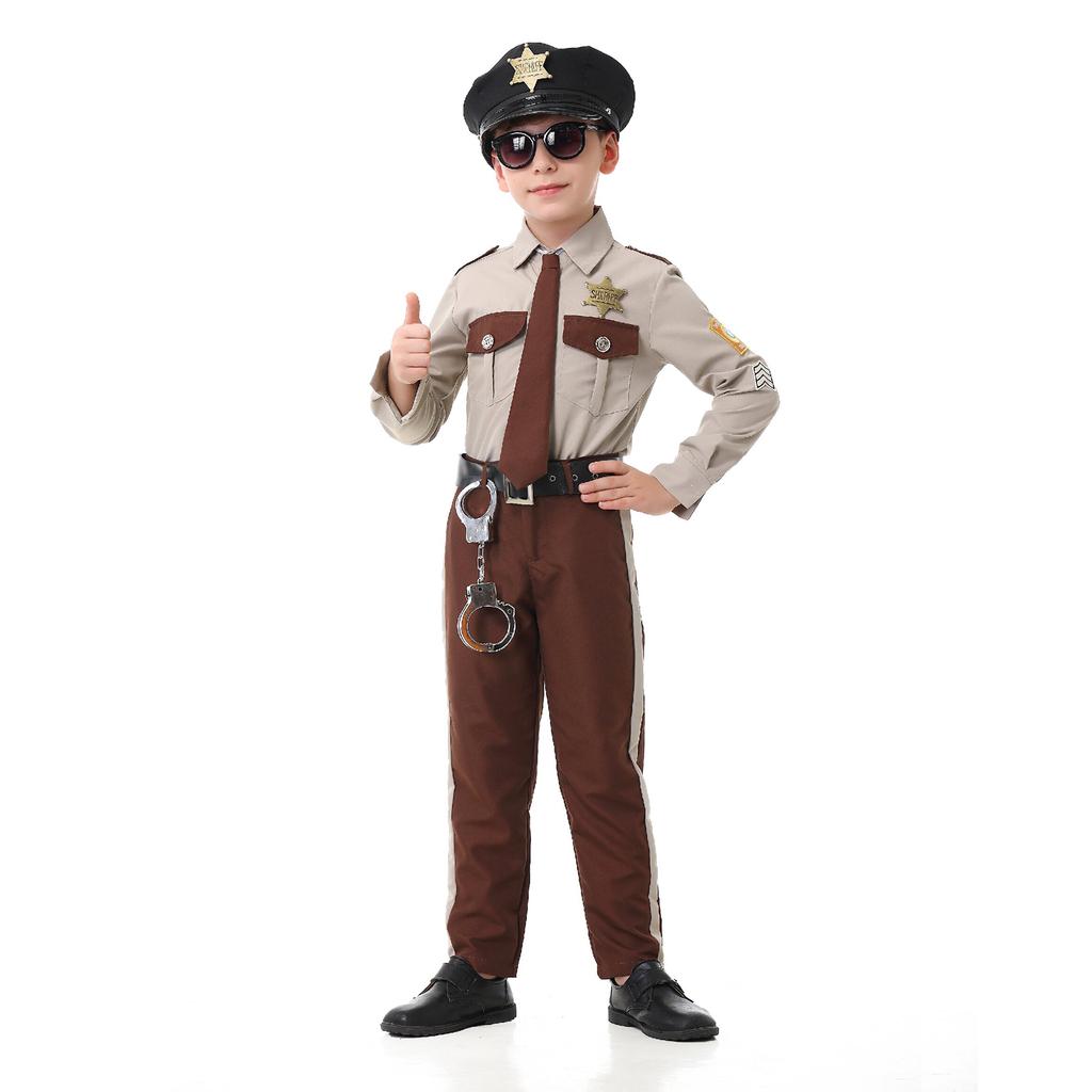 Sheriff Kostüm für Erwachsene & Kinder für Halloween Rollenspiel Bühnenauftritt