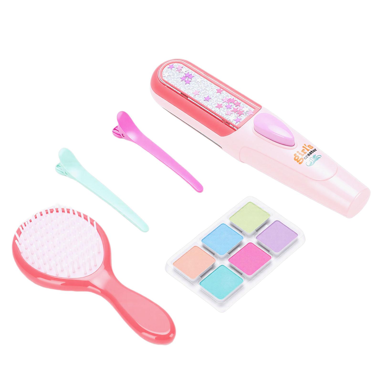 

Kids Temporary Hair Chalk with Hair Gem Stamper Kit Washable Hair Styling Tools for Girls