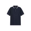 SS23 Color Block Letter Print Button Short Sleeve Polo Shirt Men Polo Shirts Navy-Blue 3R1FG4-1JTKZ-0982