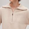 ONLY Women's Relaxed Fit Striped Lapel Knit Sweater