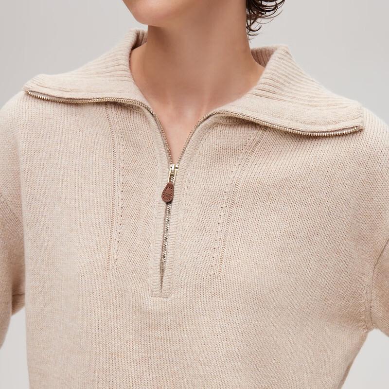 ONLY Women's Relaxed Fit Striped Lapel Knit Sweater