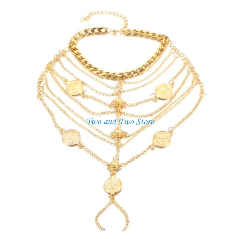 HX6F Anklet Bracelet Summer Barefoot Sandals Anklet Bracele Ankle Chain Ankle Jewelry золотой