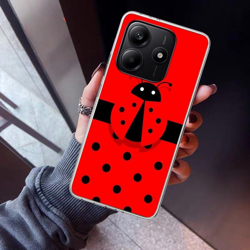 Insect Seven-Star Ladybug Phone Case For Xiaomi Redmi Note 15 14 14S 13 12S 12 Pro Plus 11S 11 10S 10 4G Cover 11E 11T 5G Print