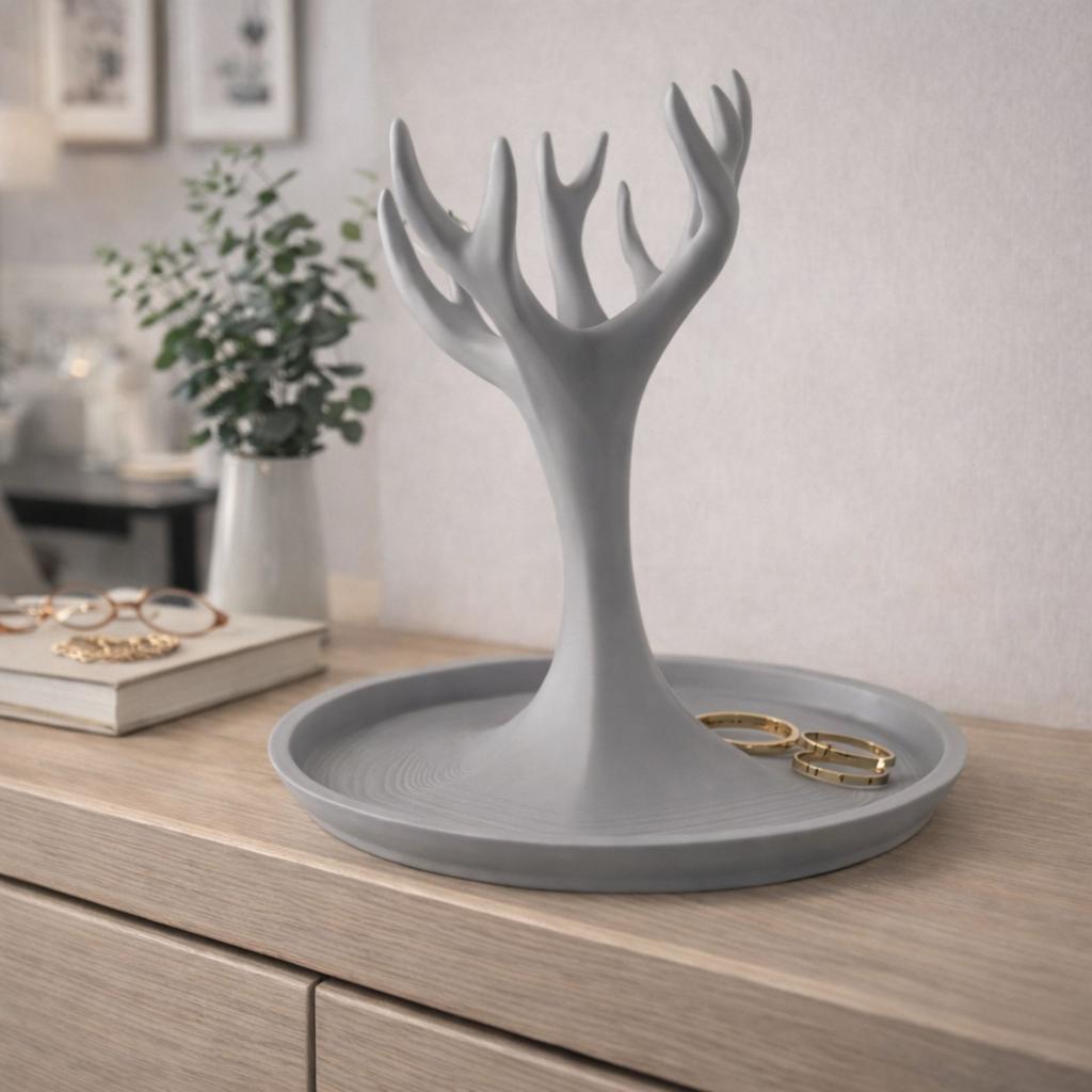 Tree-shaped Organizer with a Gray Tray