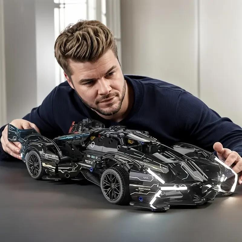1253 Teile Coole Schwarze Limitierte Edition Supercar Bausteine, Perfektes Geburtstagsgeschenk, High-Tech Auto Modell Bausteine