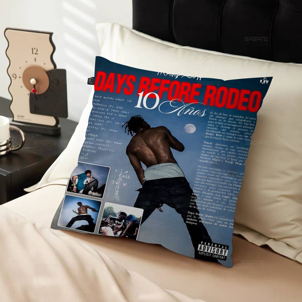 Hip Hop Singer T-Travis S-Scott Pillow Gifts Home Office Furnishings Bedroom Sofa Car Cushion Cover case 45x45cm