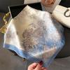 Women's 70cm Leopard Print Silk Scarf - Versatile Square Scarf for Professional and Casual Wear