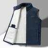 Men's Lambswool Fleece Vest: Warm, Versatile, Sleeveless Outerwear for Autumn and Winter