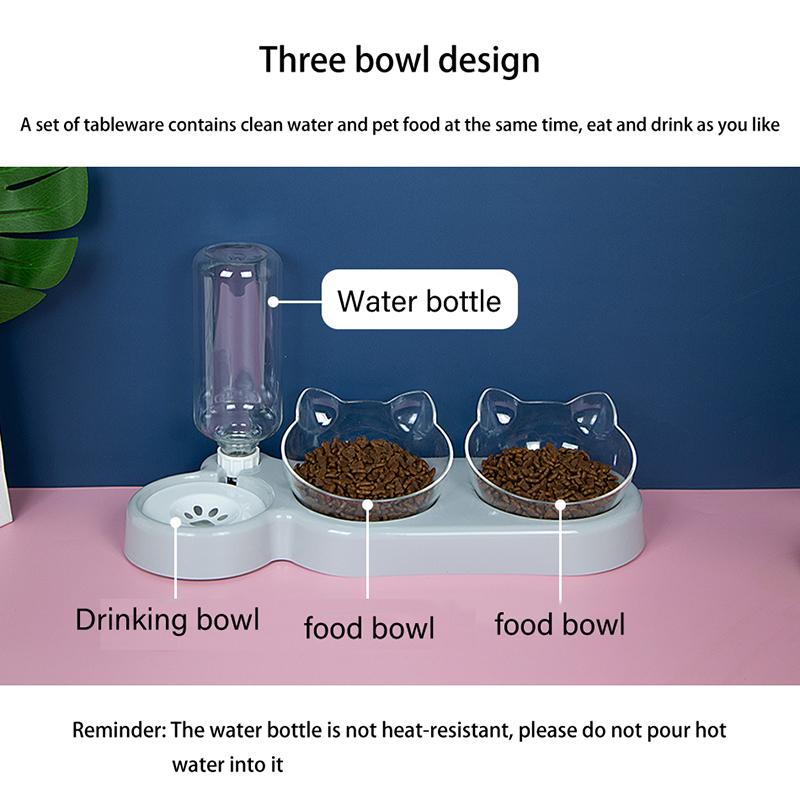 Set Non-wet Mouth Pet Bow Cat Feeding Watering Supplies Pet Water Bottle