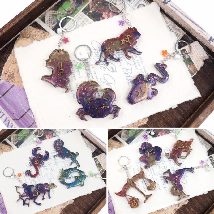 2Pcs Constellation Resin Mold Animal Pendant Epoxy Resin Mold for Jewelry Making