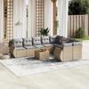 VidaXL Garden Lounge Set with Cushions 10 Pcs, Patio Sofas, Patio Furniture Set, Outdoor Furniture, Beige 3225163