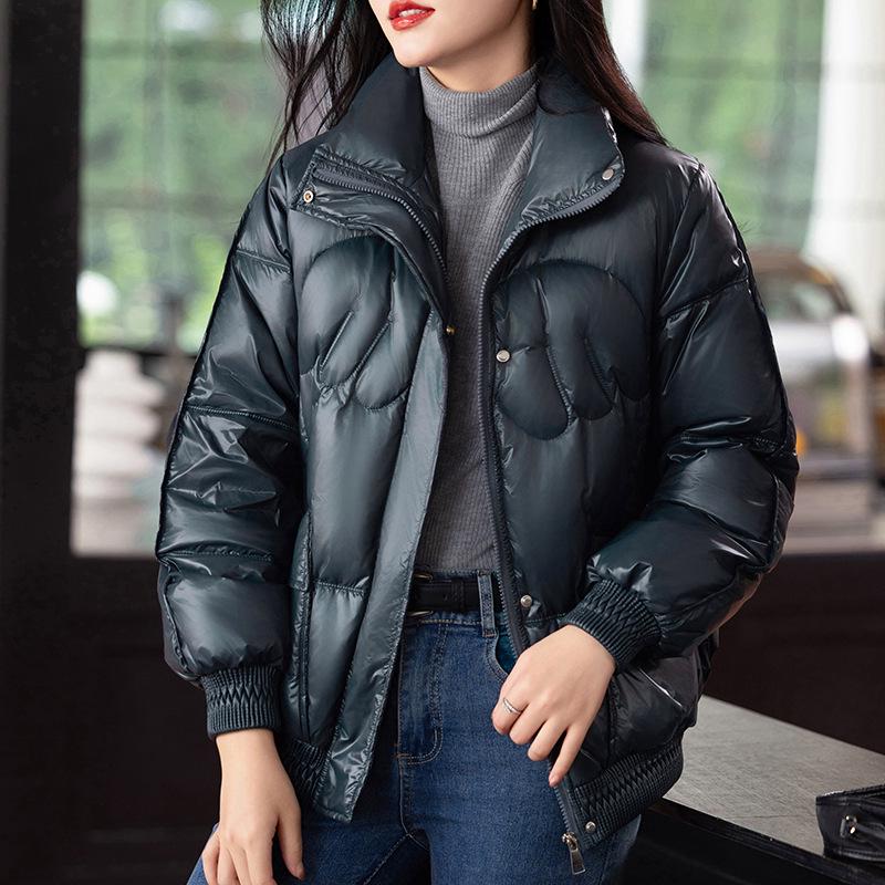Women's Winter Stylish Stand-Up Collar Down Jacket - Petite Short, Warm, White Duck Down Coat