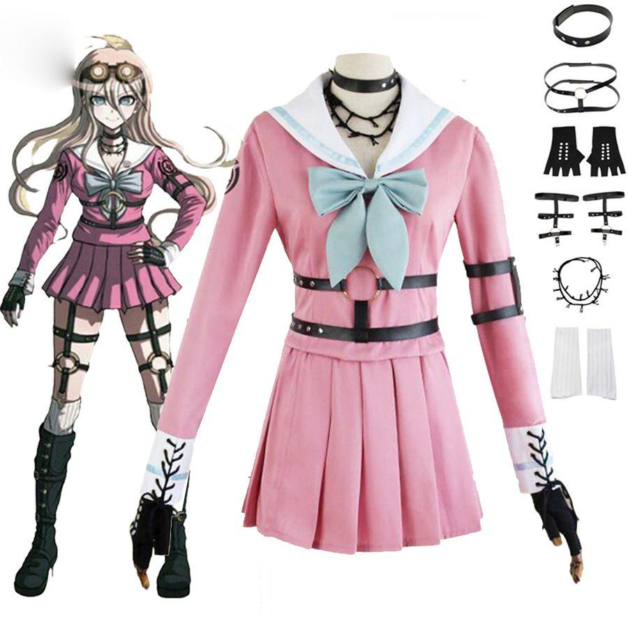 Danganronpa Killing V3 Harmony Iruma Miu Cosplay Halloween Costume Suit Full Set