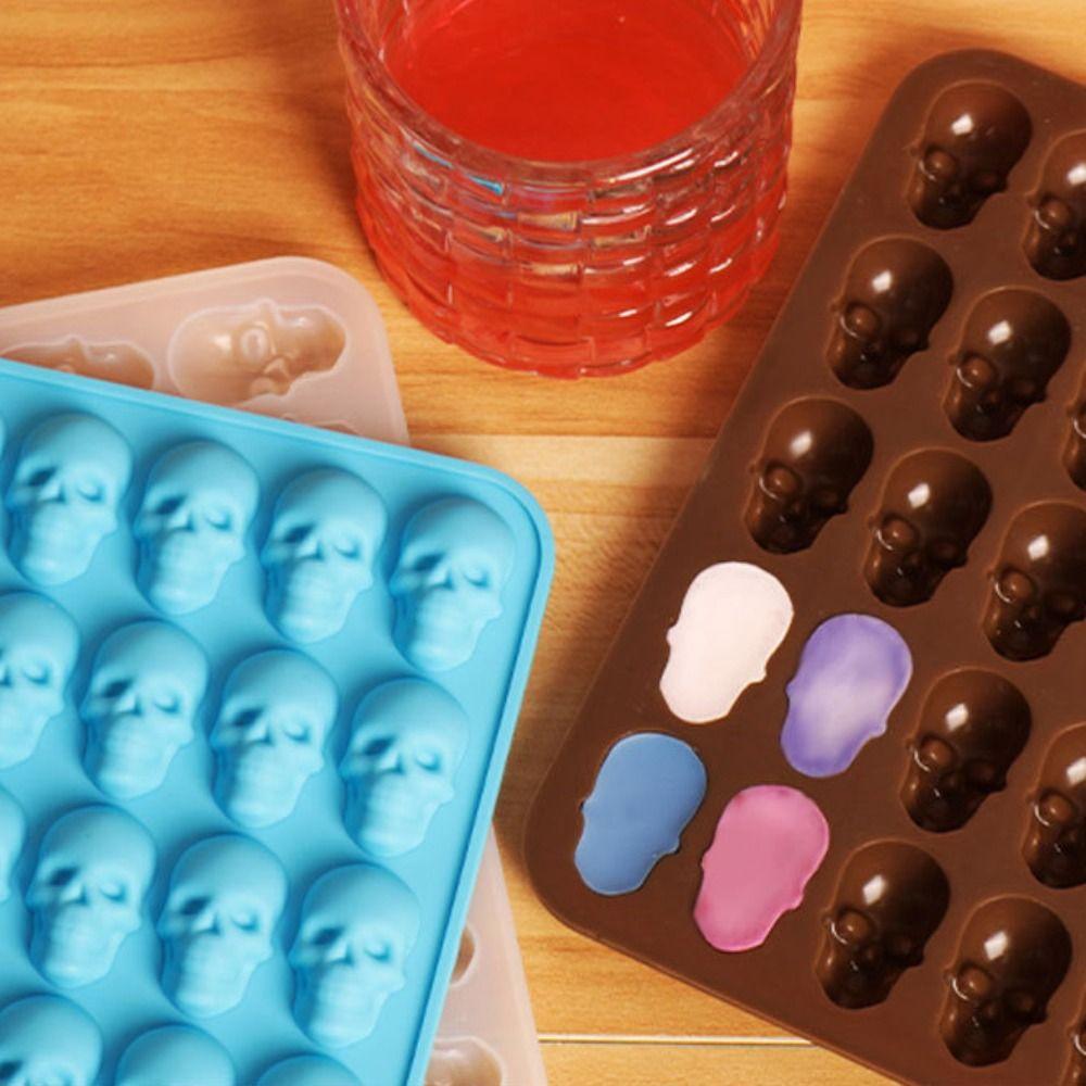 3D Skull Silicone Mold Reusable Skeleton Head Mould Mini Skeleton Head Mold Kitchen
