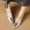 Women New High Heels Sandals Pointed Toe Chunky Shoes Fashion Summer Slippers Designer 2025 Sexy Luxury Pumps Woman Sandalias