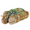 Boutique De FGG Women Green Elephant Clultch Party Cocktail Purses and Handbags Luxury Designer Bridal Rhinestone Evening Bags