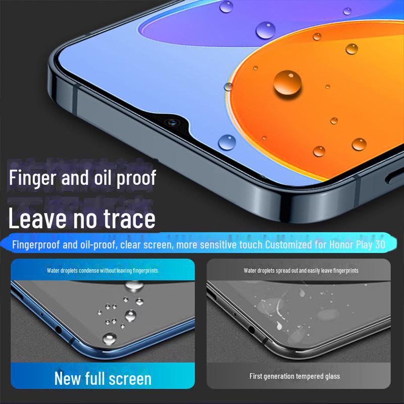 Full Screen Tempered Film for Play 30 Plus/20 Pro/20/9A - Anti-Blue Light, Anti-Fingerprint, Anti-Peep - 30M
