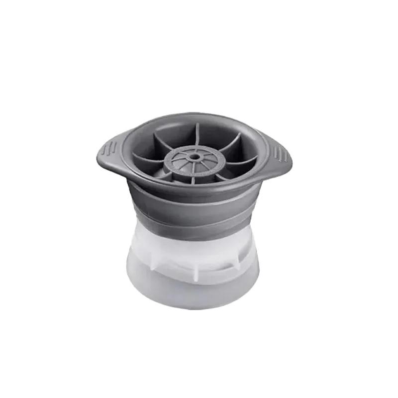 

1/2PCS Molde De Bola De Hielo De Gran Tamaño Fabricante De Cubitos Redondos, Molde De Hielo De Silicona, Bandeja De Hielo Para сірий