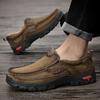 Handgefertigte Echte Lederschuhe Herren Freizeitschuhe Komfort Flache Schuhe Mokassins Werkzeugschuhe