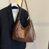 Simple Faux Leather Tote Bag New Commuter Shoulder Bag for College Students