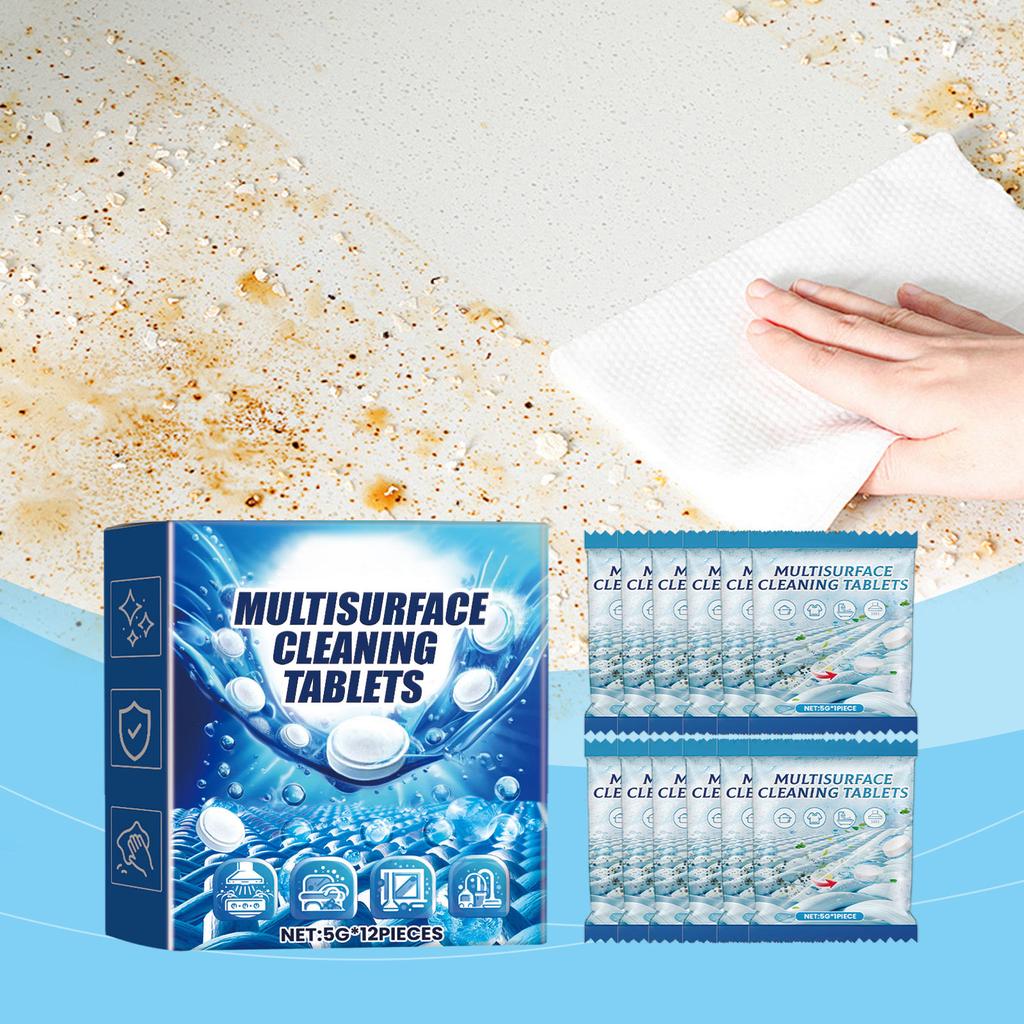 Ölreinigung und Entkalkung für mehrere Oberflächen, leicht zu entfernende Flecken, Brausetabletten mit starkem Reinigungsmittel