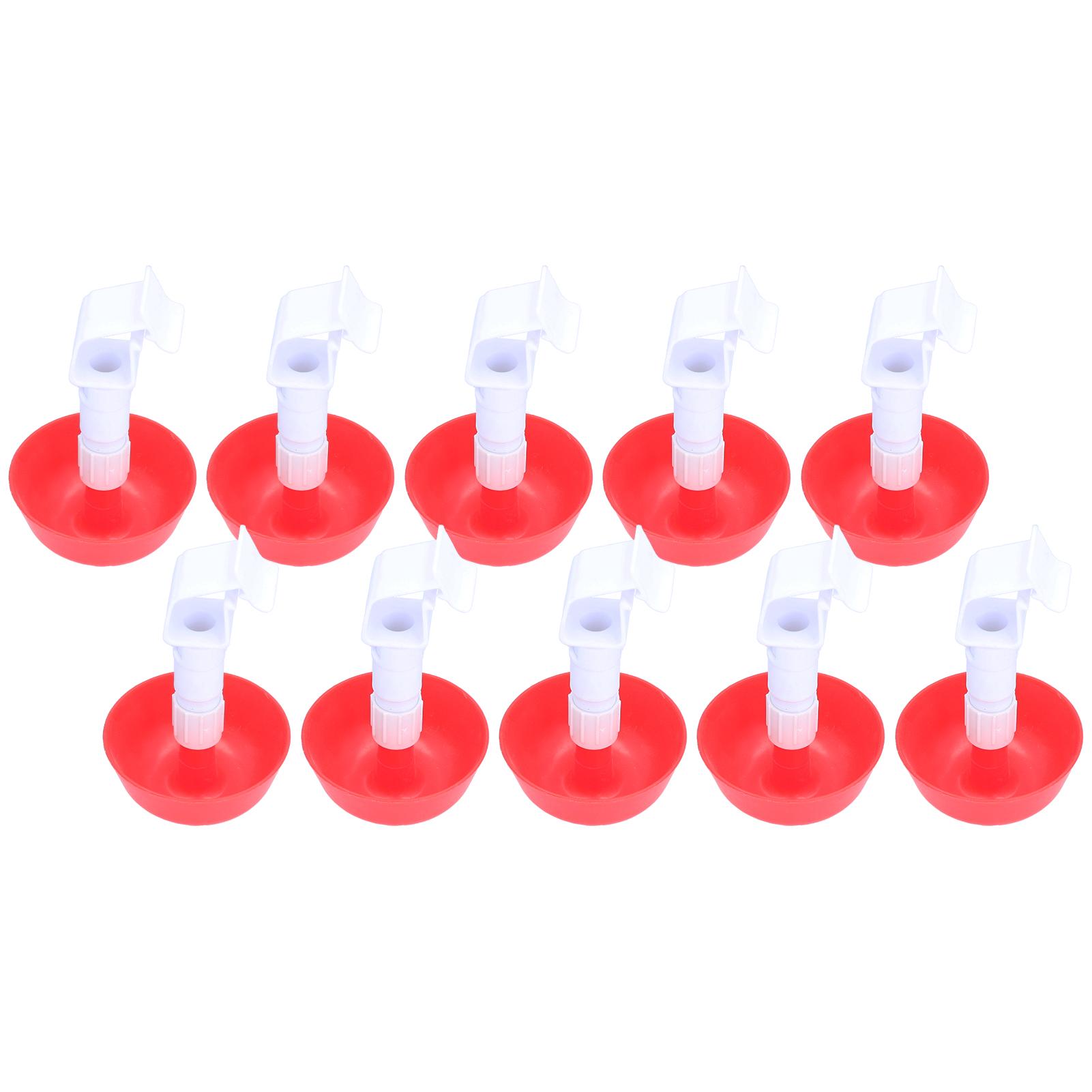 

10Pcs Chick Water Drinker Bowl Plastic Poultry Farm Drinking Cups Watering System Supplies