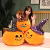 23-60CM Halloween Pumpkin Plush Vegetable Pillow Dolls Horror Wizard Hat Cushaw Shaped Cushion Toys Birthday Christmas Gifts