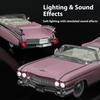 1/24 1959 Cadillac Eldorado Retro Sports Car Model Simulation Sound and Light Tire Suspension Collection Ornaments