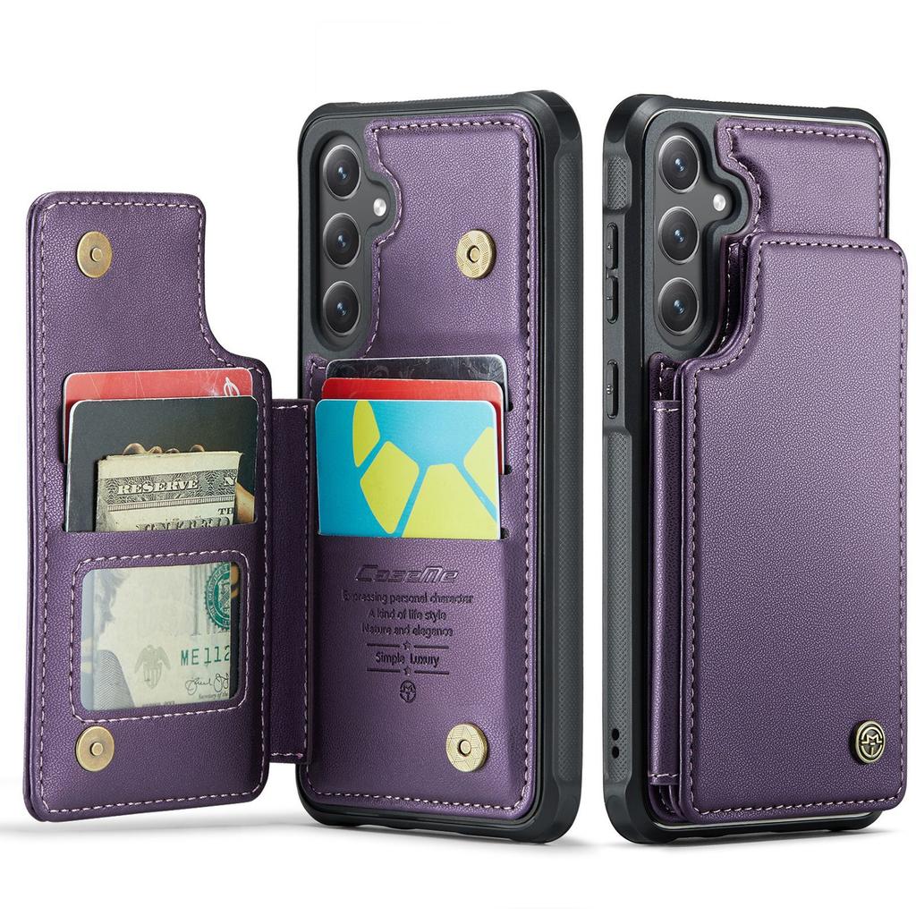 Suitable for Samsung S25Edge phone case, A56 card slot anti-drop leather case, A36 RFID stand protective bottom case