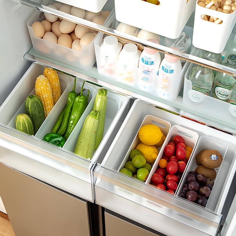 Fruit Vegetable Storage Box Kitchen Refrigerator Storage Organization Large Capacity Plastic Food Storage Container With Handle