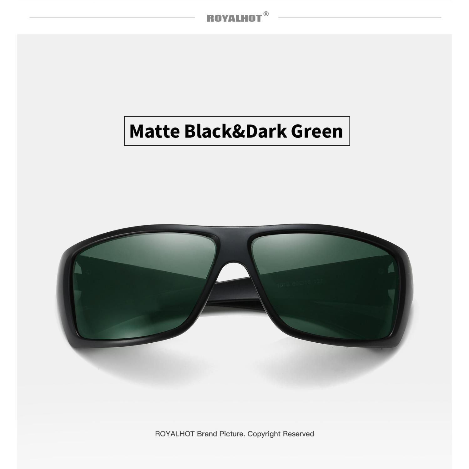 RoyalHot унисекс поляризационные синие спортивные солнцезащитные очки винтажные — фото 10