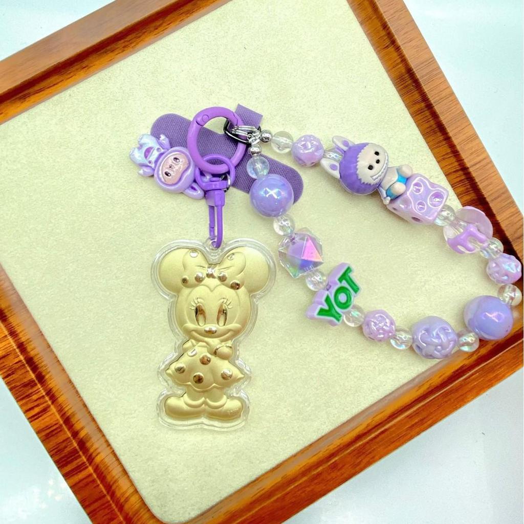 2026 Year of the Horse Wealth Charm Cute Gold Phone and Bag Lanyard with Cartoon Sticker Gift