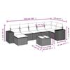 VidaXL Garden Lounge Set with Cushions 8 Pcs, Patio Sofas, Furniture Set, Outdoor Terrace Furniture, Brown 3222892