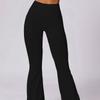 Mote Dame Svart Slim Høy Midje Yogabukser Sportsbukser Trening Løping Fitness Yoga Utsvingte Bukser Dame