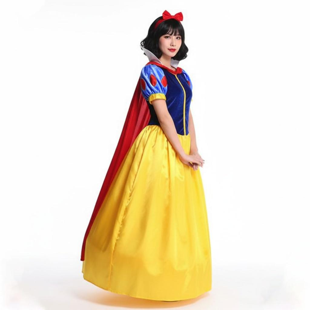 [monoii] Snow White Pannier Set, Adult Halloween Queen Costume Dress, Sizes S, M, L, XL 399