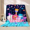 Cartoon Animal Park Printed Blanket Warm and Soft for Home Travel Blanket Sofa Bedding Camping Picnic Car Office Cover Blanket