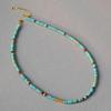 Retro Turquoise Agate Beaded Picasso Necklace for Women