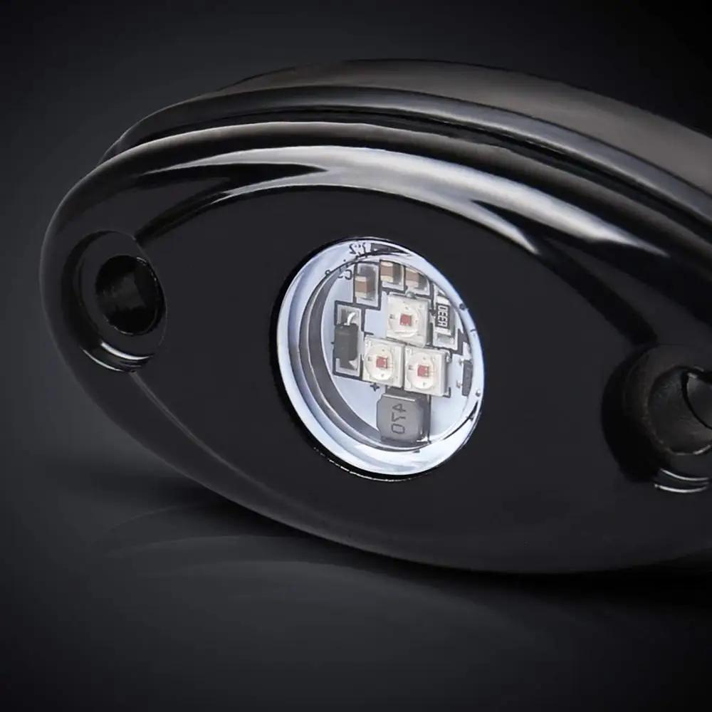 Red Rock Lights 6 Pcs Cars LED Lights for ATV SUV Offroad Car Truck Boat Underbody Glow Trail Rig Lamp Underglow LED Neon Lights