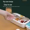 CHAHUA Plastic 3-Compartment Seasoning Box with Spoon