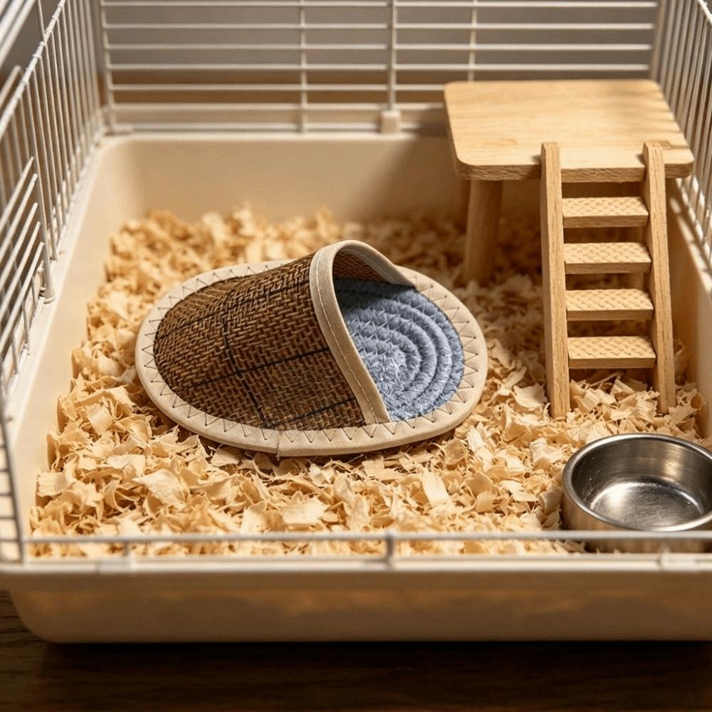 

Slipper Shape Hamster Cool Nest Breathable Small Pet Bed Durable Pet Cave Nest Pet Resting S серый