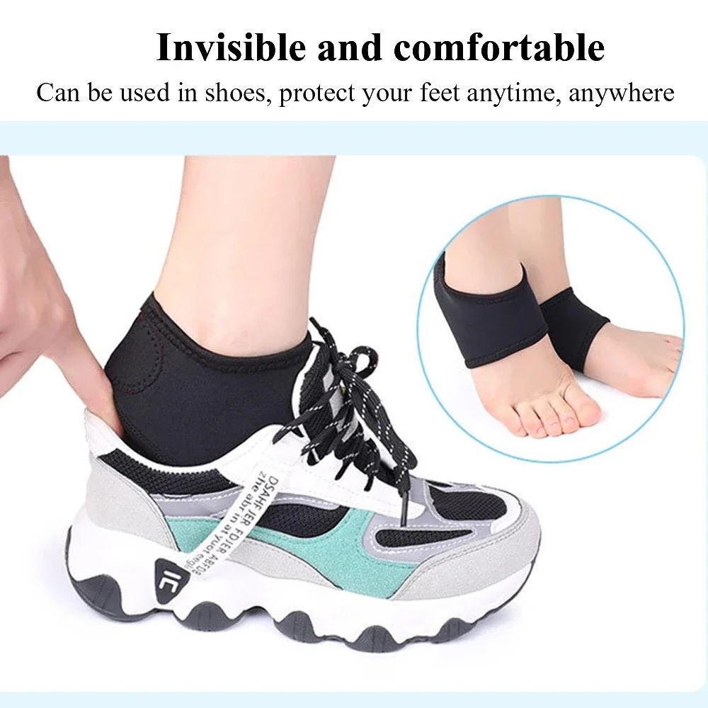 1Pair Plantar Fasciitis Heel Protectors, Heel Cushion Support for Heel Pain Relief, Achilles Tendinitis, Foot Pain, Dry Feet