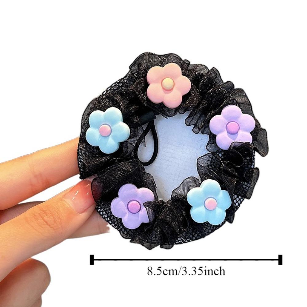 Adjustable Girls Elastic Hair Net Fashion Headdress Hair Bun Cover Sweet Ballet Hair Net  Kids