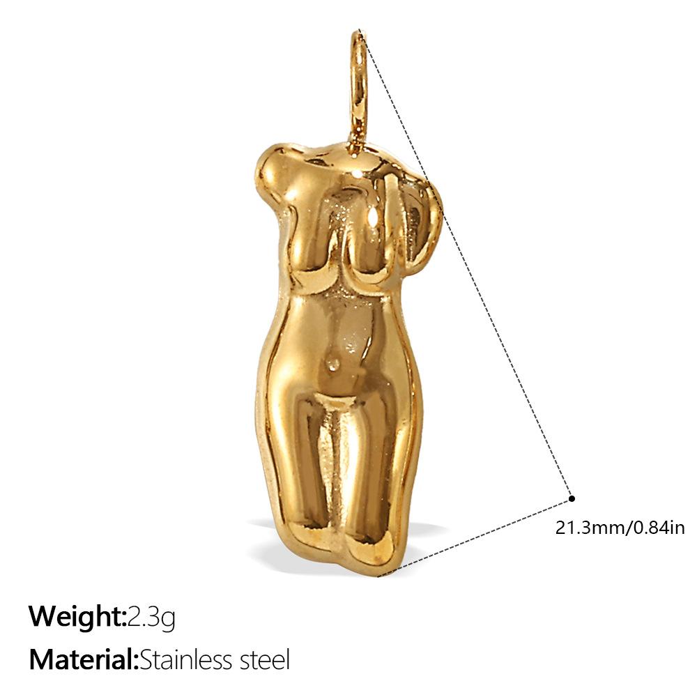 European and American creative colorful and diverse DIY pendant stainless steel plated 18K gold versatile pendant collection