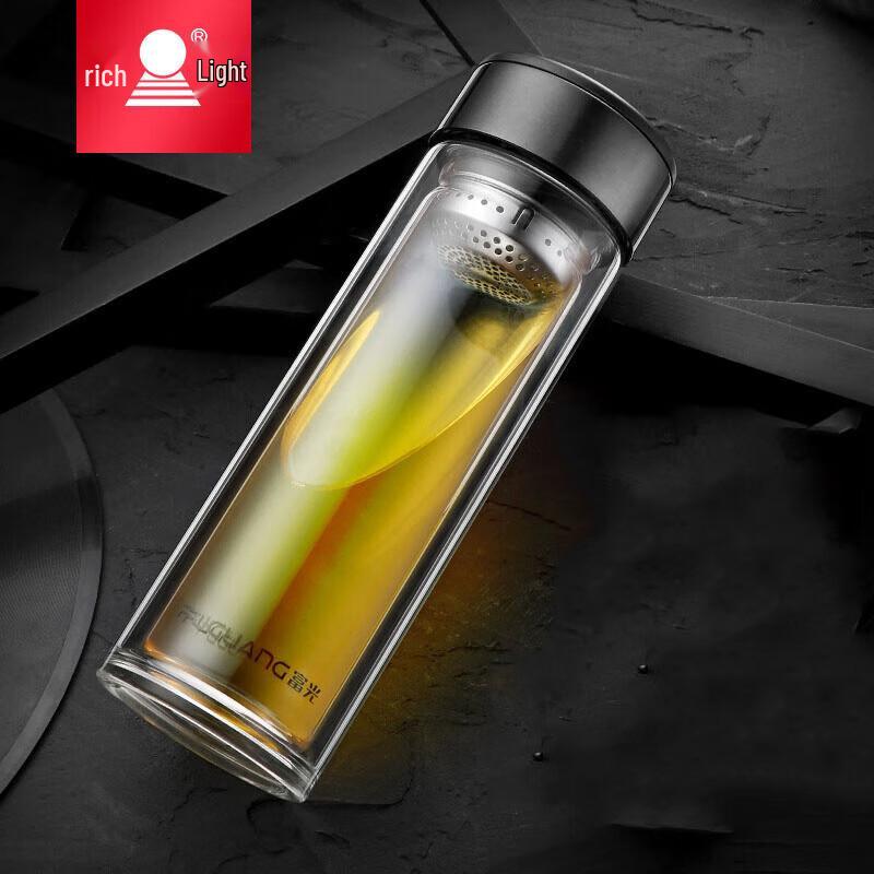 Fuguang Double-layer Glass Tea Infuser Bottle
