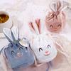 Easter Bunny Drawstring Gifts Bags Cartoon Rabbit Ears Velvet Candy Bag Kids Easter Gift Packaging Bag Happy Easter Party Decor