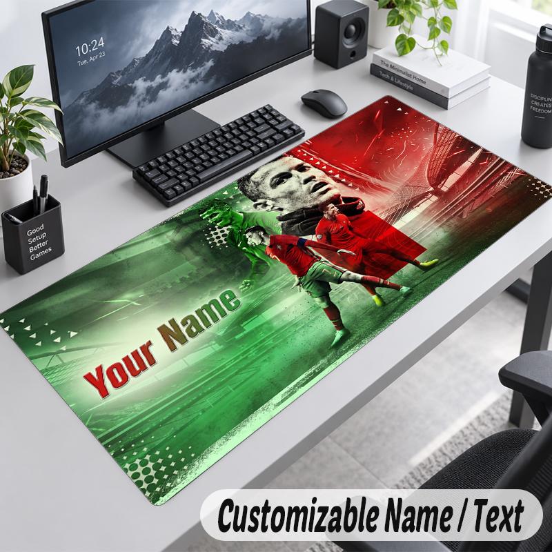 Mouse Pad cu Nume Personalizat Text Cristiano Ronaldo Pad Personalizat pentru Birou Pentru Muncă și Gaming